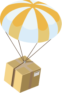Box with a Parachute